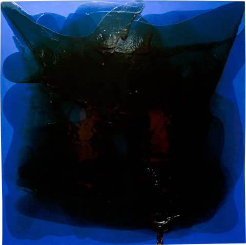Dale Frank The Blue Dead Slut Painting — Jason, 1996; varnish on acrylic on linen; 200 x 200 cm; enquire