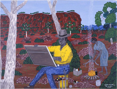 Robert Campbell Jnr Aboriginal Artist, 1987; acrylic on canvas; 91 x 120 cm; enquire