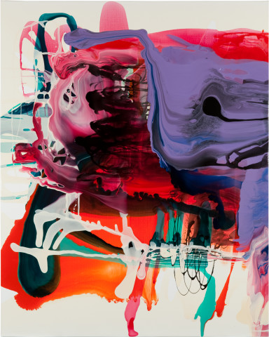 Dale Frank Quercus Canariensis Keyhole Quentin, 2011; varnish on canvas; 160 x 200 cm; enquire