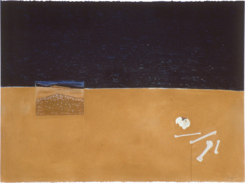 Fiona Foley Knife Blade Sandblow I, 1990; pastel and ink on paper; 57 x 76.5 cm; enquire