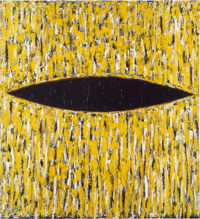 Michael Eccleston Front Line (Yellow), 1984; acrylic on canvas; 183 x 167 cm; enquire