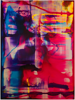 Dale Frank Undescended Testicle, 2019; tinted varnish, epoxyglass on Perspex; 200 x 150 cm; enquire
