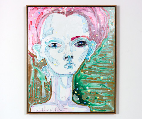 Del Kathryn Barton not growing colder, 2016; acrylic on french linen; 86 x 65 cm; enquire