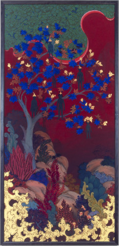 Phaptawan Suwannakudt Nariphon I, 1996; acrylic on silk; 165 x 80 cm; enquire