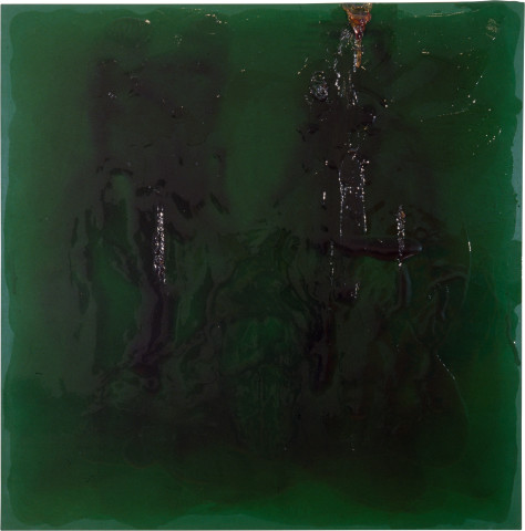 Dale Frank The Green Dead Slut Painting — Troy, 1996; varnish on acrylic on linen; 200 x 200 cm; enquire
