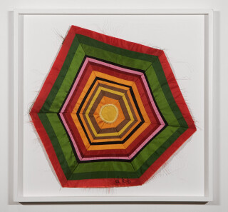 Del Kathryn Barton no other side, 2012; Dupion silk & embroidery cotton; 51 x 53.5 cm; enquire