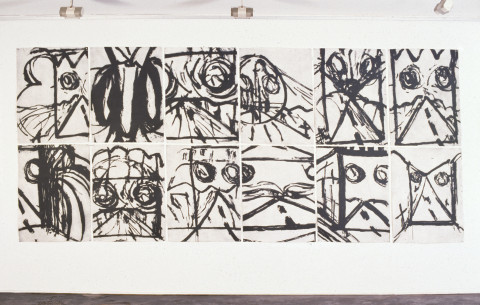 Mike Parr Opic Iland, 1989; 12 liftground aquatints on 350gsm Hahnemule rag paper; enquire