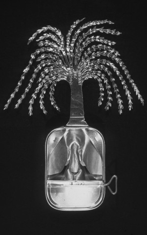 Fiona Hall Salix babylonica / Weeping willow, 1989-90; from the series Paradisus Terrestris; aluminium & tin; 25 x 12 x 3 cm; enquire