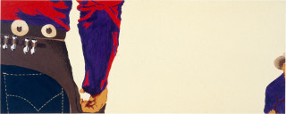 Maria Kozic Western Spaghetti (h.), 1984; acrylic on canvas; 60.5 x 152 cm; enquire