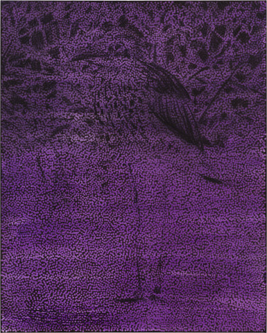 Daniel Boyd Untitled (EWTSACOD), 2020; oil, acrylic, charcoal and archival glue on canvas; 150 x 120 cm; more info; enquire