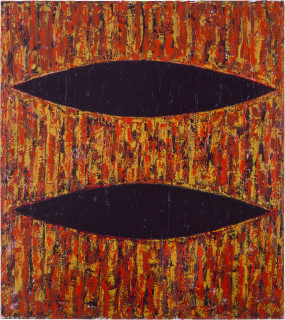 Michael Eccleston Union Two (Red), 1984; acrylic on canvas; 150 x 134 cm; enquire