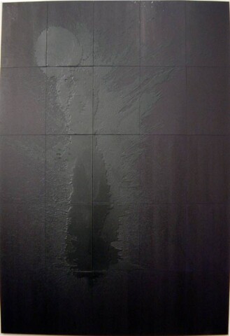 Lindy Lee Master of Complete Unity, 2003; oil wax and acrylic on board; 25 panels 166 x 207.5cm; enquire