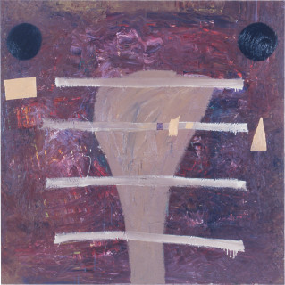 Gareth Sansom The Deanship, 1986; oil on canvas; 137 x 137 cm; enquire