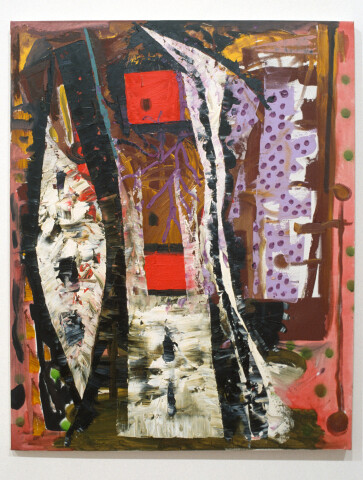 Gareth Sansom Emblems, 1990; mixed media on cotton duck; 76 x 61 cm; enquire
