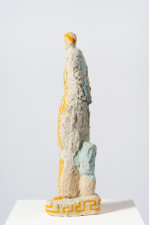 Linda Marrinon Charlemagne, 2025; tinted and painted plaster; 70 x 25 x 18 cm; enquire