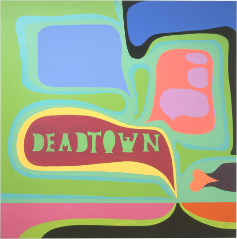 Dale Frank Fishtricted Vocabulary, 2001; from the series Cat #14; acrylic on canvas; 200 x 200 cm; enquire
