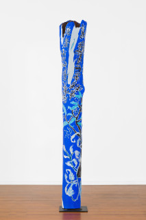 Dhambit Munuŋgurr Murnyaŋ, 2021; 8285-21; acrylic on eucalyptus; 268 x 30 x 30 cm; more info; enquire