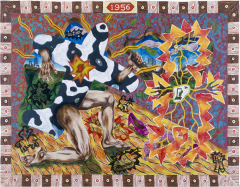 Gary Carsley The transformation of Daphne (1956), 1986; oil paint on canvas; 180 x 240 cm; enquire