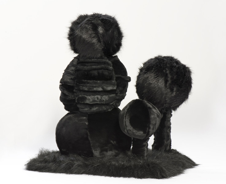 Kathy Temin Small Black Garden, 2010; wood, steel, synthetic fur and filling; 165 x 70 x 50 cm; enquire