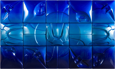 Patricia Piccinini Reflected Sky, 2020; ABS plastic and automotive paint; 150 x 250 cm; more info; enquire