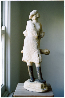 Linda Marrinon Woman with Sillelagh, 2006; tinted plaster; 60 x 30 x 30 cm; enquire
