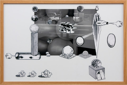 Teppei Kaneuji Games, Dance and the Constructions #6, 2011; collage on photograph; 62 x 92 cm; enquire