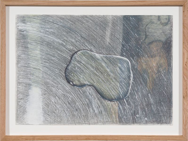 Callum Morton Spill #4, 2024; pencil and gouache on paper; 30 x 42 cm; enquire