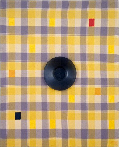Dale Frank Pin The Tail On The Donkey—Artist, 1990; acrylic & pressed metal on woven 100% Australian Wool (Onkaparinga); 240 x 200 cm; enquire