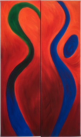Linda Jackson River, 1998; acrylic on canvas; 120 x 70 cm; enquire