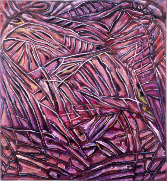 Marion Borgelt, Saris of Saturn, 1986; oil on linen; 213 x 198 cm