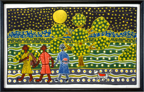 Robert Campbell Jnr Evening Story, 1988; acrylic on canvas; 8 panels, 30 x 48 cm each; enquire