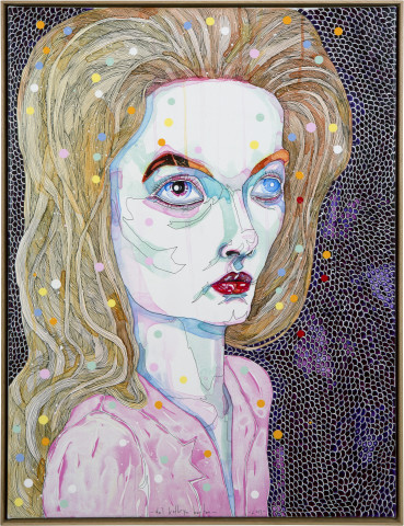 Del Kathryn Barton to hold 5, 2013; synthetic polymer paint and gouache on polyester canvas; 82 x 62 cm; enquire