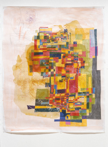 Dale Frank The End Of The Honeymoon (Roslyn’s Recession), 1992; mixed media on paper; 150 x 180 cm; enquire