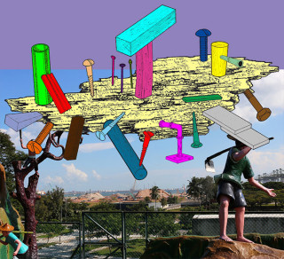 Teppei Kaneuji Games, Dance and the Constructions (Singapore) #4-C, 2013; Screen print,archival ink jet print, plexiglas, cotton rag paper ; 96 x 104.5 x 4.5 cm; enquire