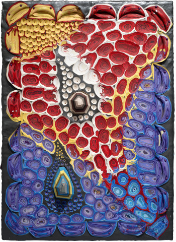 Rohan Wealleans Lost Brothers and Sisters, 2011; paint and pins on board; 70 x 50 x 8 cm; enquire