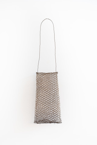 Lorraine Connelly-Northey Narrbong, 2019; CONNL - 0012; rusted rabbit-proof fencing wire; 200 x 48 x 20 cm; Enquire