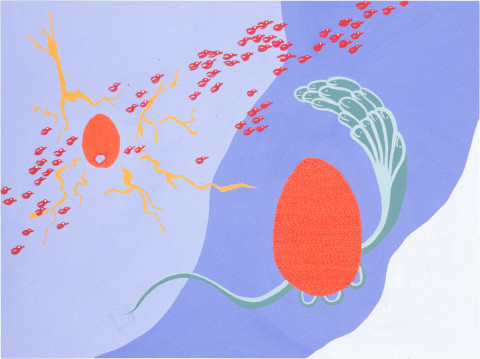 Nell Goin' Home Can Be Tough, 2003; gouache on paper; 22.8 x 30.4 cm; enquire