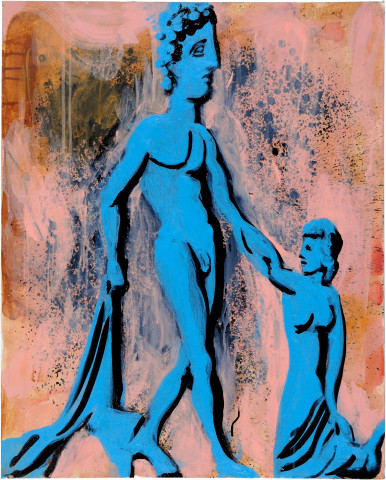 Tony Clark Standing & Seated, 2008; acrylic on canvas; 76 x 61 cm; enquire