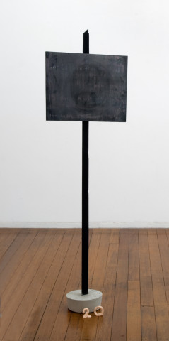 Mikala Dwyer 20, 2009; wood, concrete, chalk; 161 x 48 x 21 cm; enquire