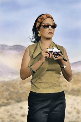 Tracey Moffatt Self Portrait, 1999; handcoloured photograph; 33.5 x 22 cm; Edition of 10 + AP 5; enquire