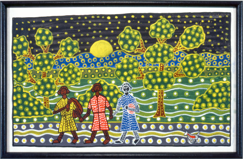 Robert Campbell Jnr Evening Story, 1988; acrylic on canvas; 8 panels, 30 x 48 cm each; enquire