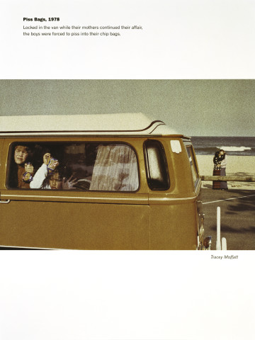 Tracey Moffatt Piss Bags, 1978, 1999; from the series Scarred for Life II; offset lithograph; 94.5 x 75 cm; Paper size: 80 x 60cm; Edition of 60 + AP 10; Enquire