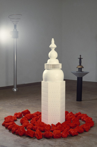 Robert Owen Lakshmi, 1985; painted copper, steel coins, resin & stones; 120 x 130 x 130 cm; enquire