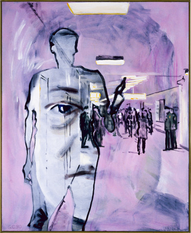 Gunter Christmann The Eye of the Law, 1990; acrylic on canvas; 168 x 137 cm; enquire