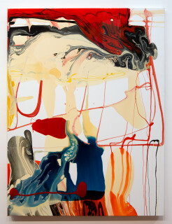 Dale Frank Swine Flu, 2013; varnish on canvas; 160 x 120 cm; (unframed); enquire