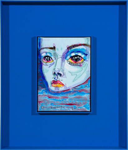 Del Kathryn Barton ocean cadence, 2025; acrylic on French linen; 71 x 60.5 x 8.5 cm; more info; enquire