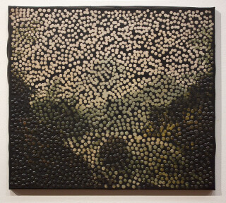Daniel Boyd Untitled, 2012; oil and archival glue on canvas; 40.5 x 45.5 cm; enquire