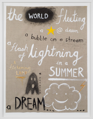 Nell the WORLD fleeting, 2018; acrylic paint on canvas; 102 x 79.8 cm; enquire