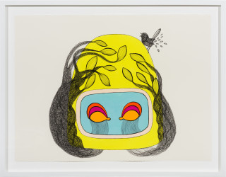 Patricia Piccinini They Grew Together, 2023; from the series Within Expanding Warmth; gouache and ink on paper; 56 x 76 cm; more info; enquire