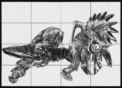 Pierre Mukeba Falsidical Paradox (P1), 2021; charcoal on archival paper; 120 x 168 cm; more info; enquire